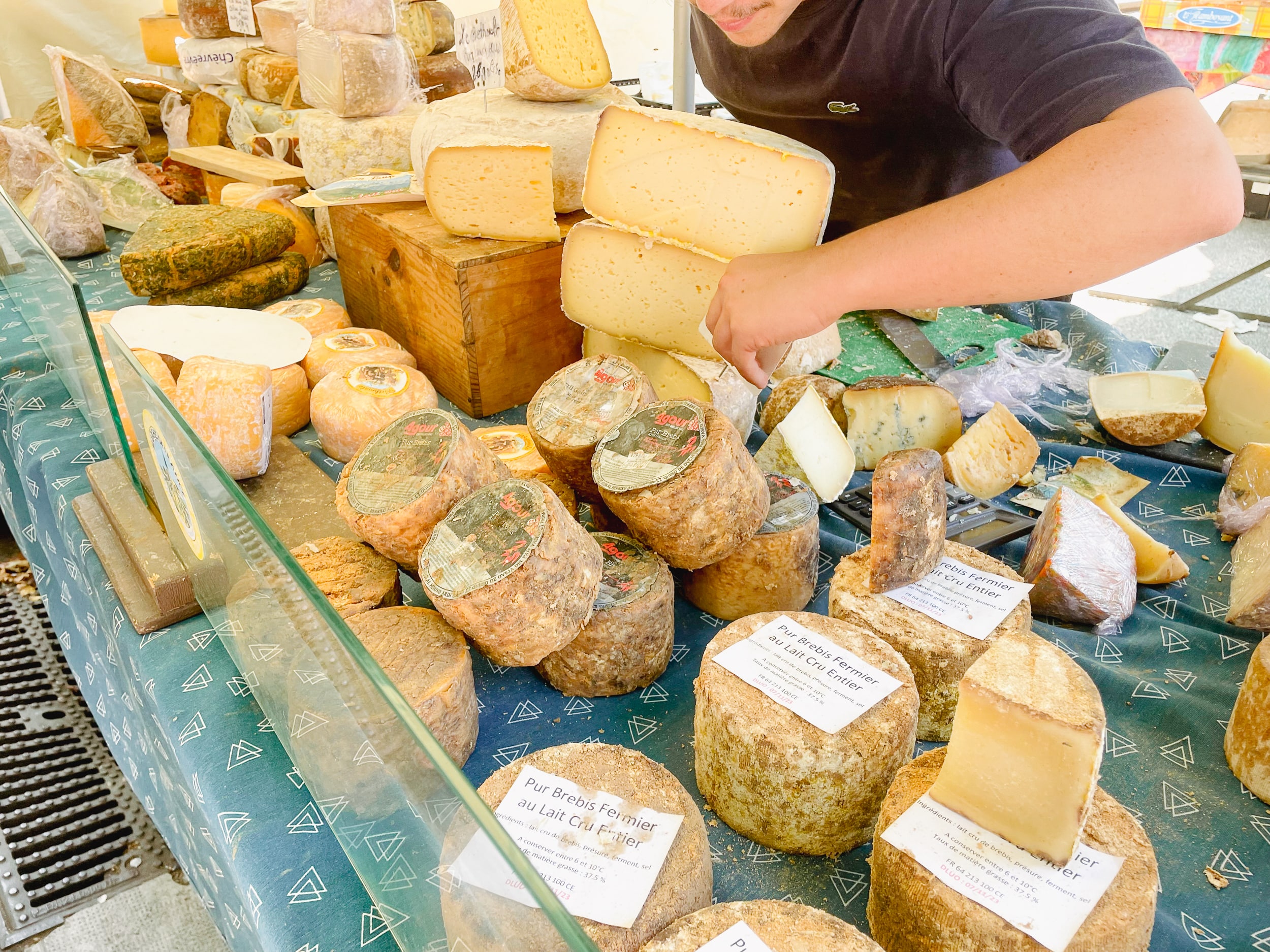 Cheese at the Saint Aubin Market in Toulouse France